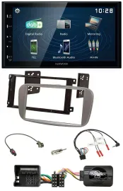 Kenwood 2DIN Bluetooth Lenkrad USB DAB Autoradio für Ford Mondeo S-Max ab 07 sil