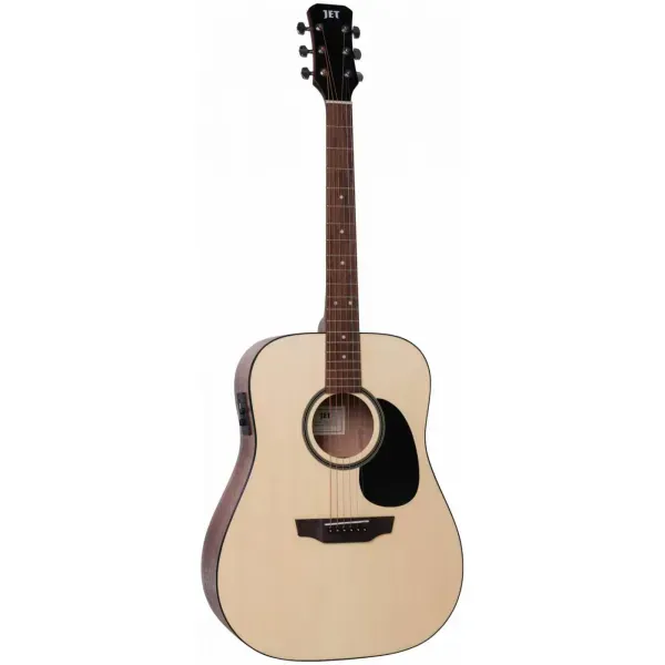 Электроакустическая гитара Jet Guitars JDE-255 Dreadnought Open Pore Natural