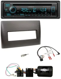 Kenwood Bluetooth DAB CD Lenkrad USB Autoradio für Fiat Stilo 2001-2007 schwarz
