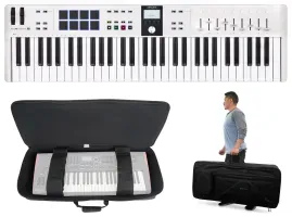 ARTURIA Keylab Essential 61 mk3 White 61-Key USB MIDI Keyboard Controller+Bag