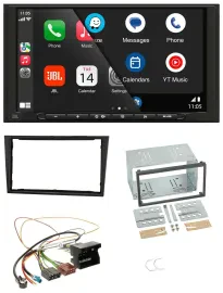 JBL USB 2DIN MP3 Bluetooth AUX Autoradio für Opel Corsa D stealth schwarz