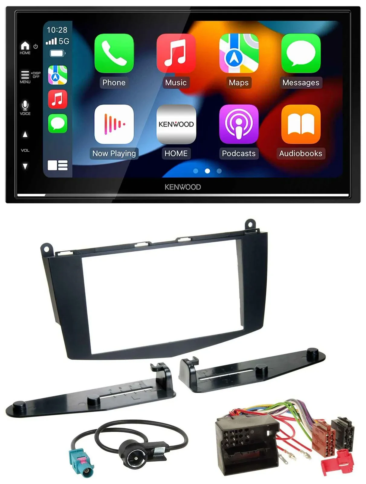 Автомагнитола для Mercedes C‑Class (2007–2011) Kenwood 2-DIN, DAB, USB, Bluetooth, MP3