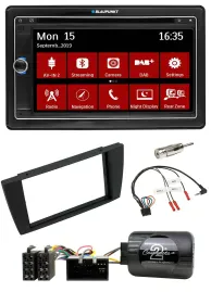 Blaupunkt TMC USB Lenkrad Bluetooth DAB 2DIN Navigation für Jaguar X-Type S 2003