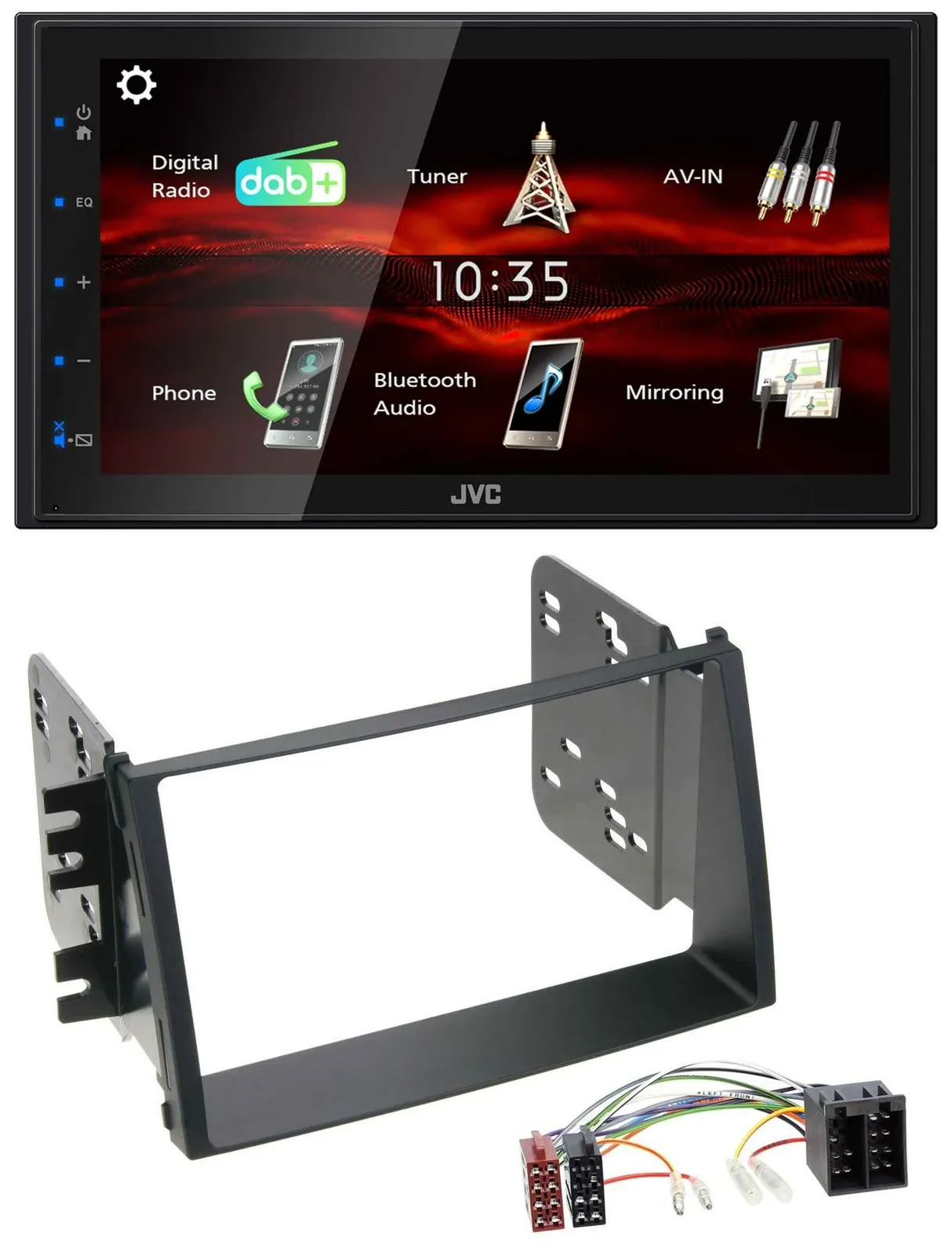JVC USB Bluetooth MP3 DAB 2DIN Autoradio für Kia Soul (AM, 2008-2011)