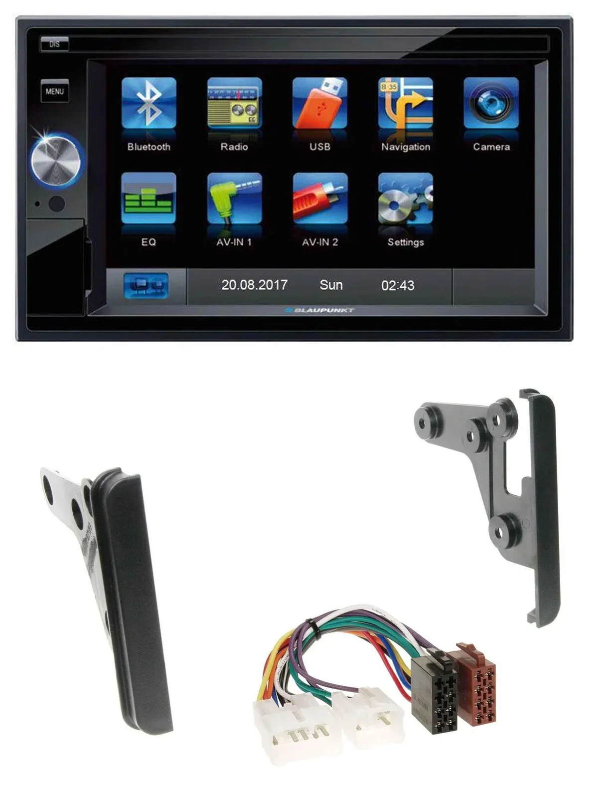 Автомагнитола Blaupunkt 2DIN, Bluetooth, USB, SD, AUX, MP3 для Toyota Highlander/Matrix