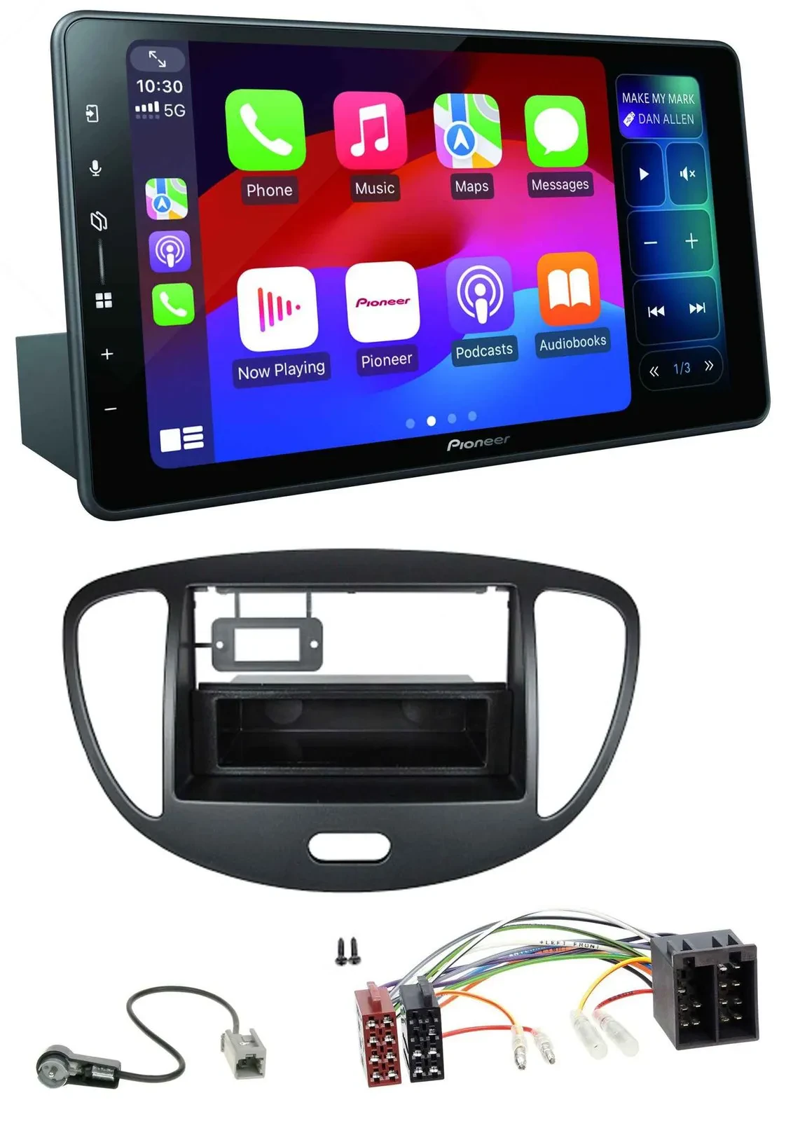 Pioneer Bluetooth DAB MP3 USB Autoradio für Hyundai i10 (2008-2013) schwarz