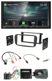 Kenwood Bluetooth USB 2DIN Lenkrad TMC DAB Navigation für Ford Focus C-Max Galax