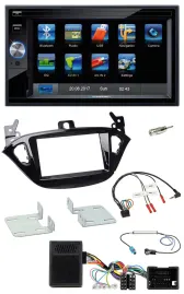 Blaupunkt Lenkrad USB Bluetooth TMC 2DIN Navigation für Opel Adam ab 2013 Corsa