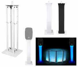 (1) Rockville White Adjustable Totem Stand For Rockville BPA10 10" Speaker