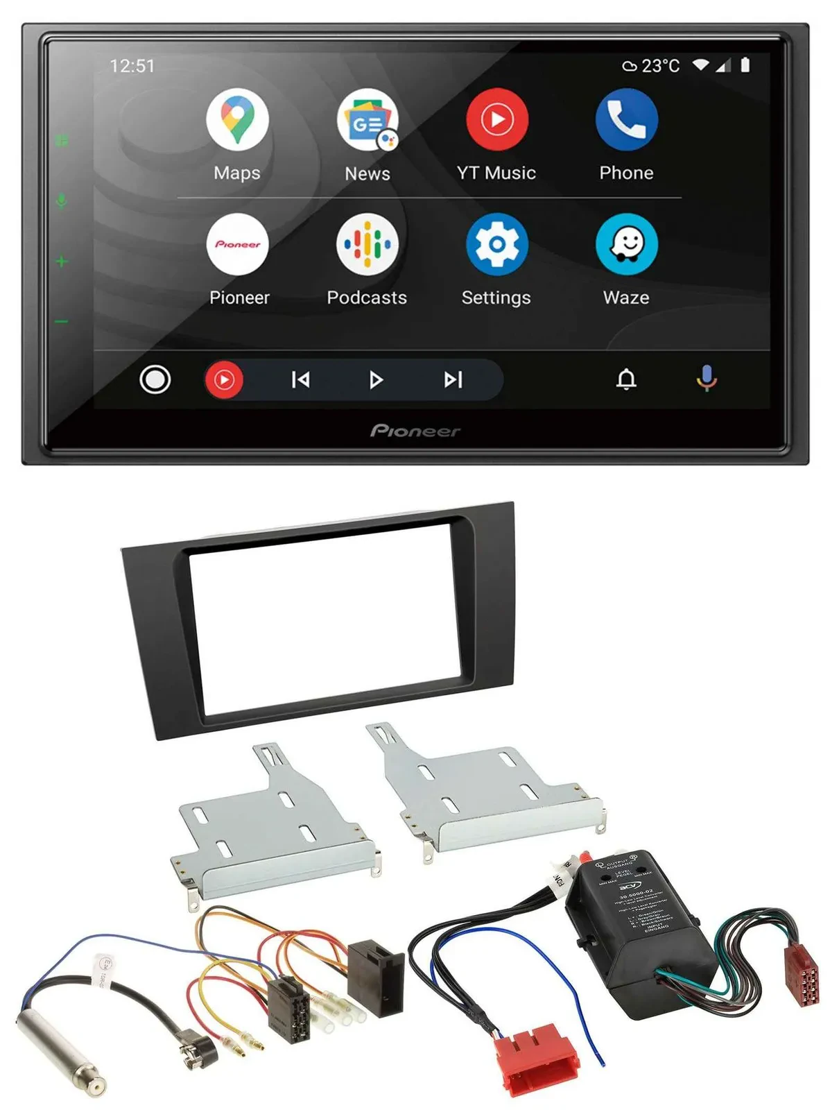 Pioneer USB 2DIN DAB MP3 Bluetooth Autoradio für Audi A4 B5 99-01 Symphony Bose