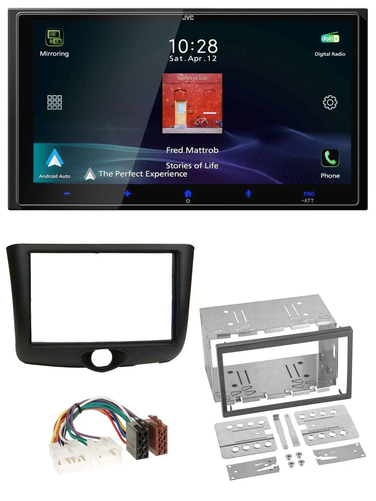 JVC USB Bluetooth 2DIN DAB MP3 Autoradio für Toyota Yaris (1999-2003)