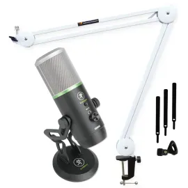 Микрофон Mackie EM-Carbon USB, конденсаторный, белый, с шарнирным кронштейном keepdrum