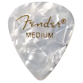 Медиаторы Fender 351 Shape Premium Picks, Medium, White Moto, 12 Count