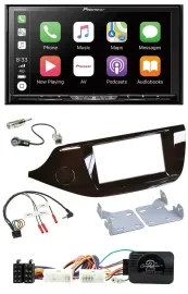 Pioneer 2DIN Lenkrad USB DAB DVD Bluetooth Autoradio für Kia Ceed ab 2012 glänze