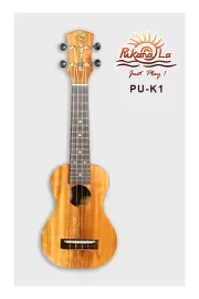 PukanaLa Model PU-K1 All Solid Acacia Koa K Series Professional Soprano Ukulele