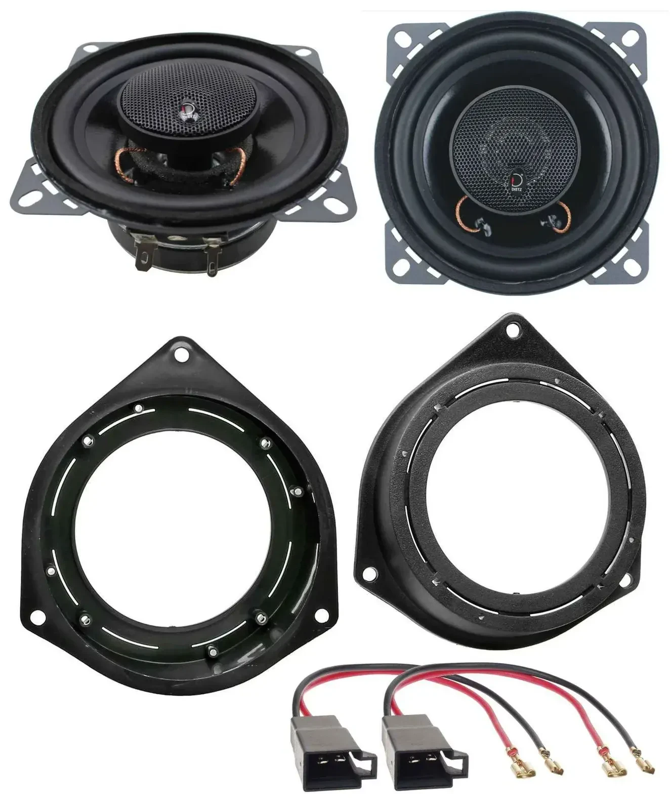 Dietz 80Watt 10cm 2-Wege Lautsprecher für Opel Astra Corsa Ablage Heck Hecktür A