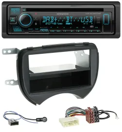 Kenwood Bluetooth DAB CD MP3 USB Autoradio für Nissan Micra K13 10-13 schwarz