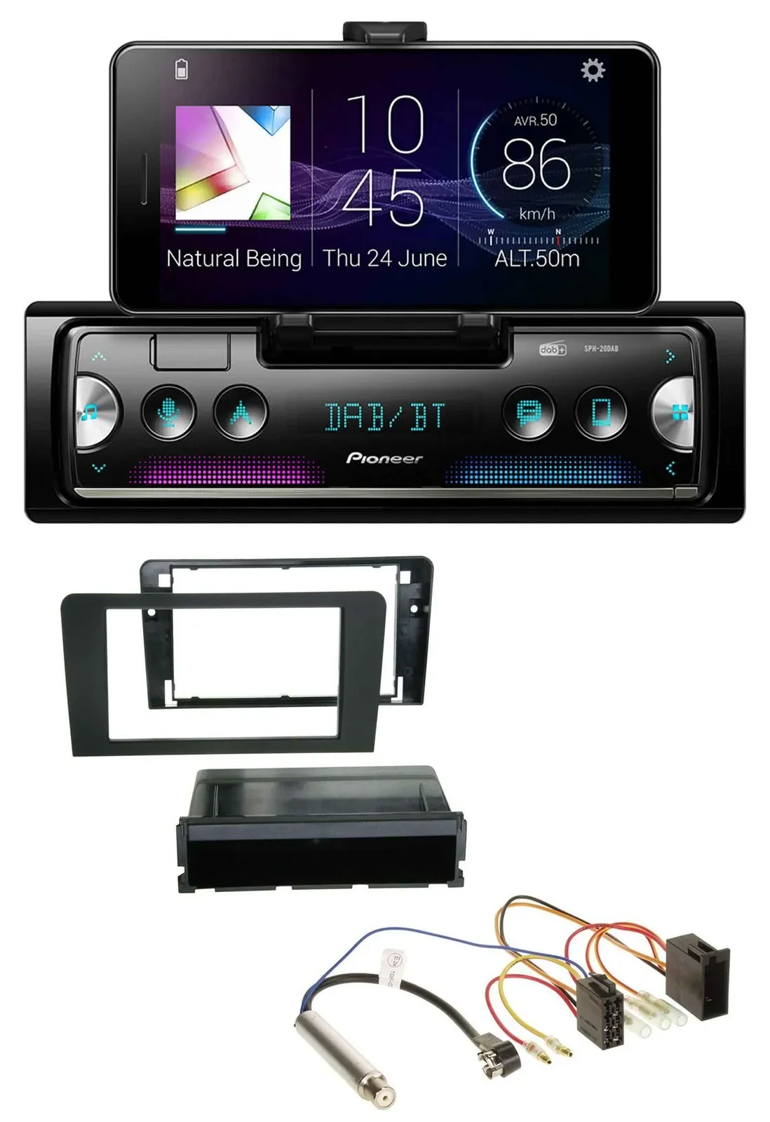 Автомагнитола для Audi A3 (8P 2003–2006) Pioneer USB, MP3, Bluetooth, DAB Symphony ISO