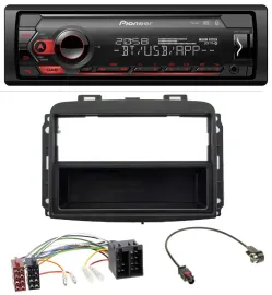 Pioneer MP3 USB DAB Bluetooth Autoradio für Fiat 500L (mit ISO, ab 2012)