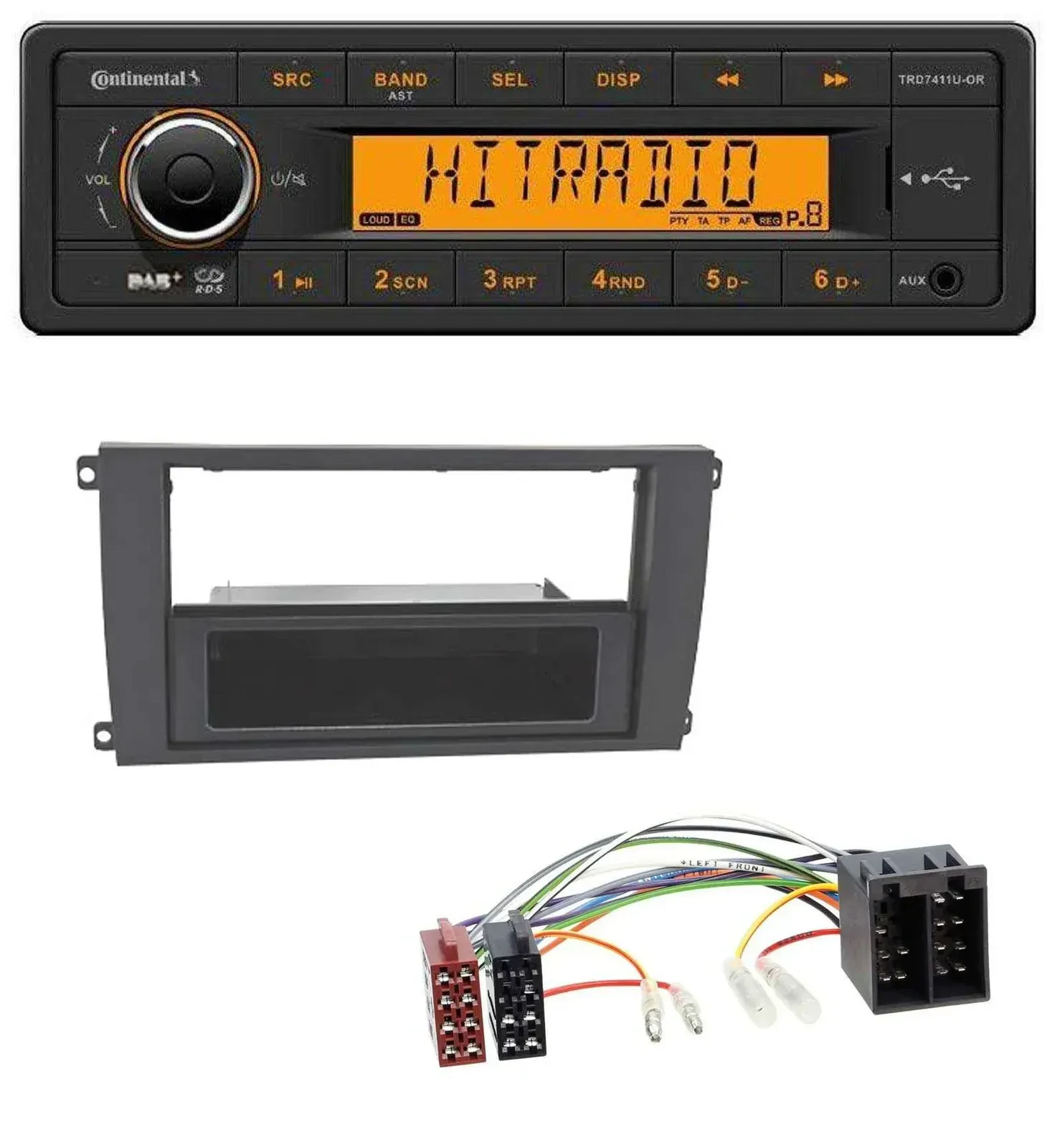 Автомагнитола для Porsche Cayenne (2002–2007) Continental 1DIN DAB, MP3, AUX, USB