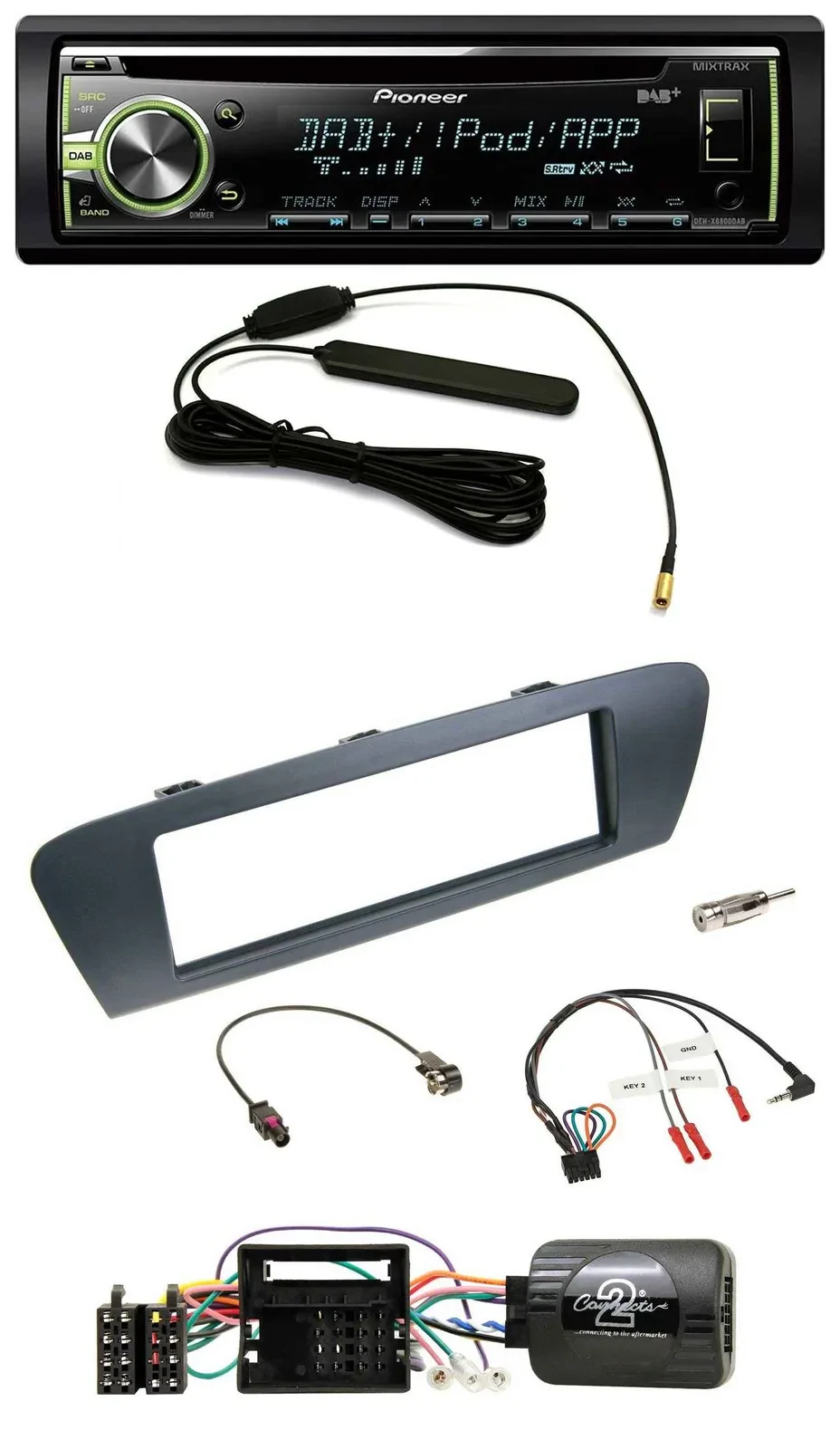 Pioneer MP3 USB CD DAB Lenkrad Autoradio für Renault Grand Scenic Scenic ab 2009