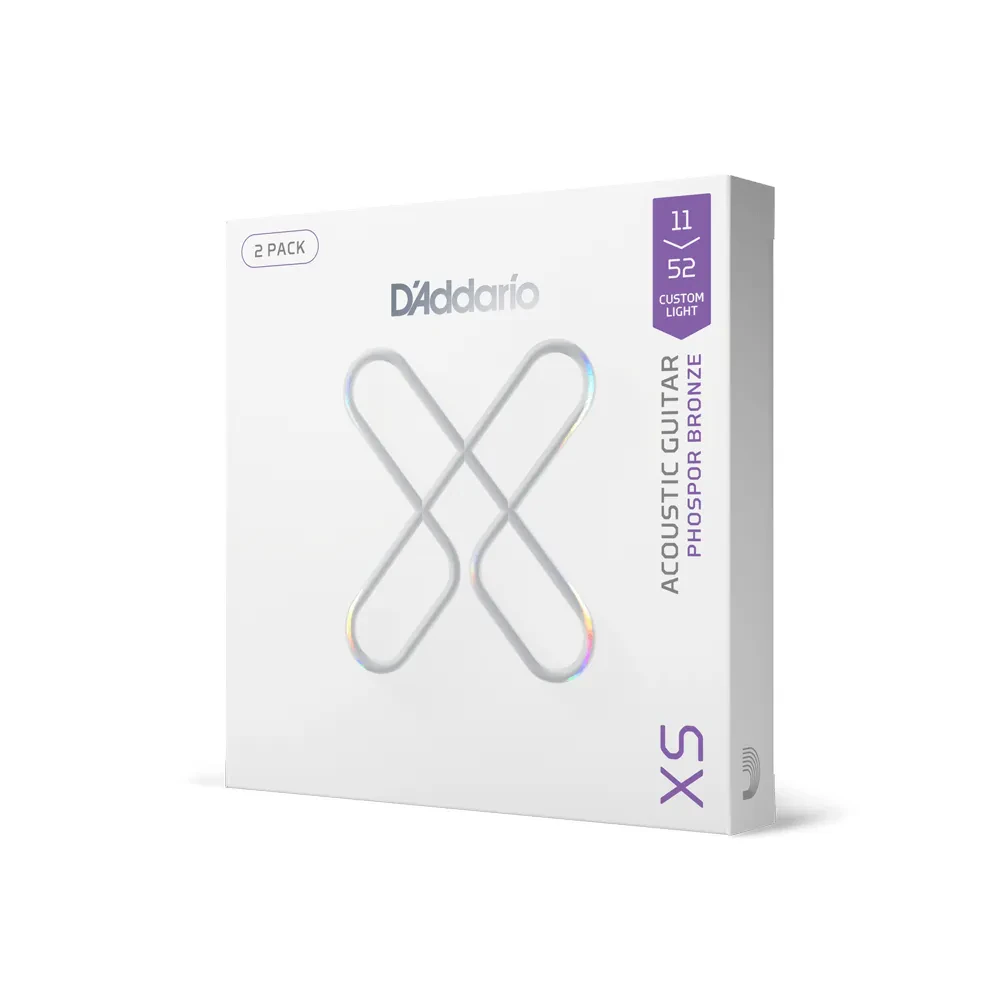 Струны для акустической гитары D'Addario XSAPB1152-2P фосфорная бронза, 11-52 (набор, 2 шт.)