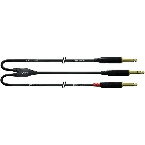 Коммутационный кабель Cordial Klinke 6,3mm stereo / 2x Klinke 6,3mm mono CFY 0,9 VPP